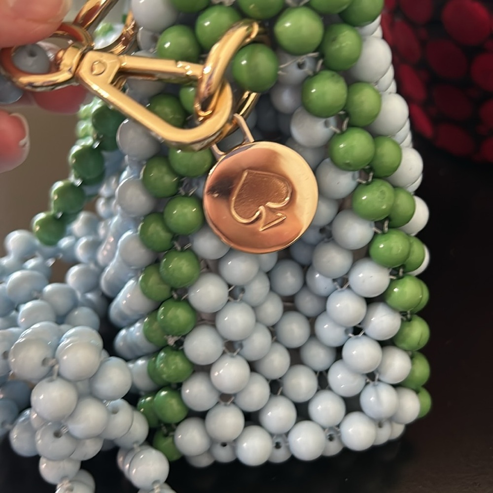Kate Spade x Target NWT Blue and Green Colorblock Beaded Crossbody Bag - Picture 7 of 10